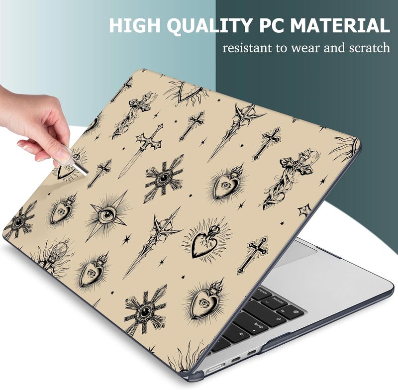Mektron Designed for 2025/2024/2023 MacBook Air 15 INCH M4 A3241 /M3 A3114 /M2 A2941 Case, Printed Plastic Hard Shell Cover with 15.3" Liquid Retina Display Touch ID, Evil Eye - Image 4